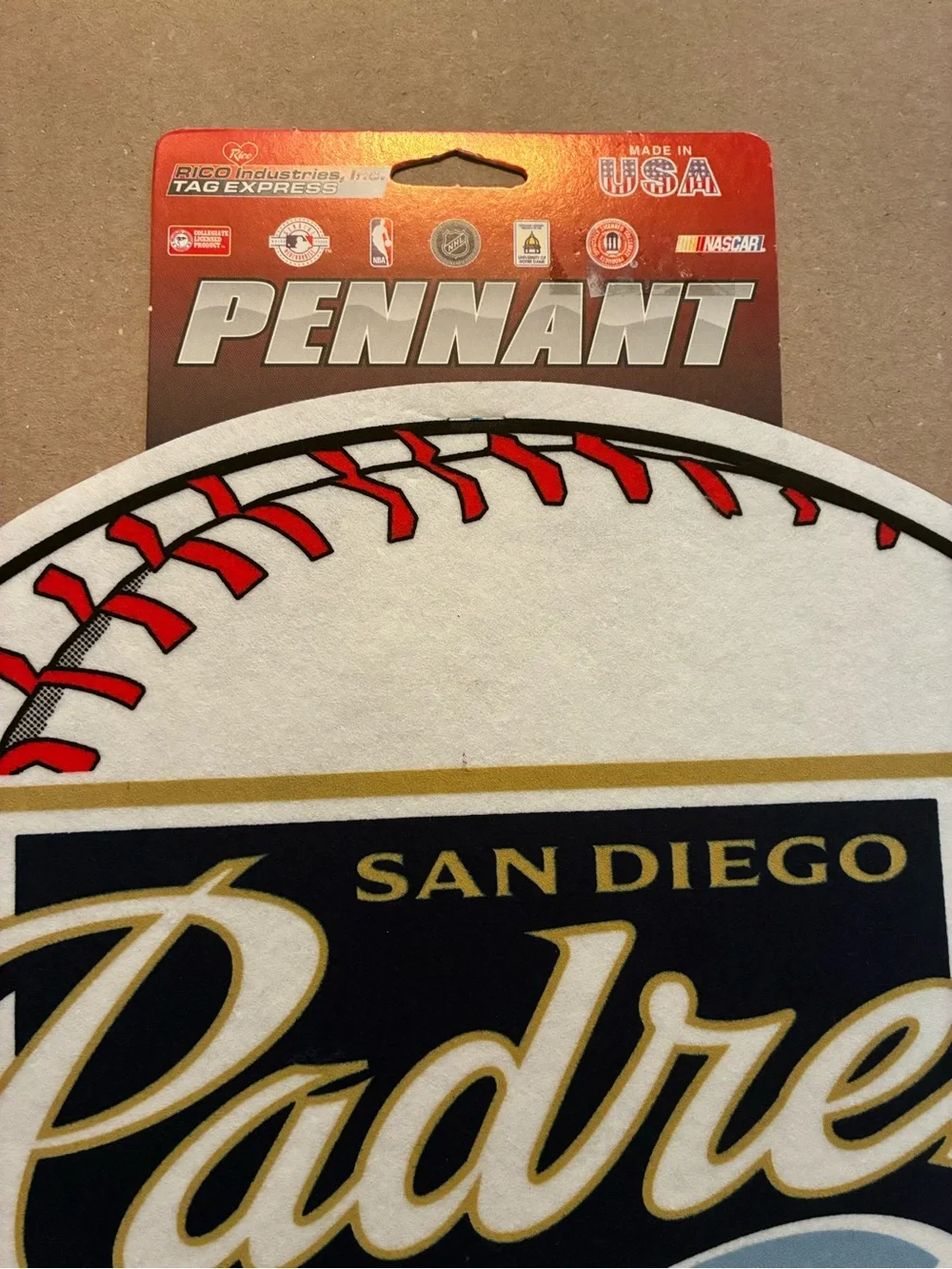 San Diego Padres Baseball Wall Decor - Pennant 14.75” Circumference